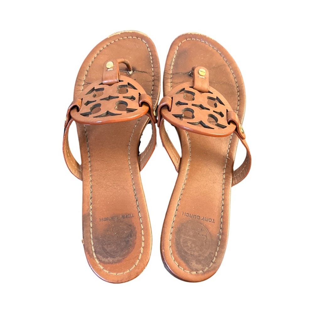 Tory Burch Miller Brown Leather Size US 10 (BOX & BAG INCLUDED)